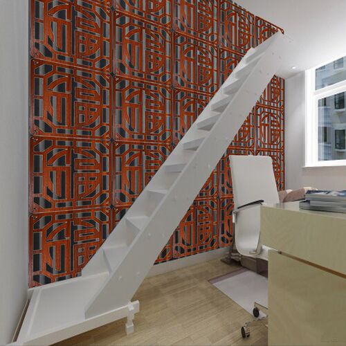 Chinese solid wood Partition modern minimalist bedroom livin