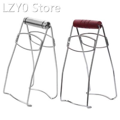 Stainless Steel Foldable Hot Dish Plate Clip Kitchen Bowl Po