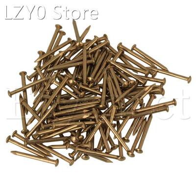 100pcs Furniture Round Head Archaize Pure Copper Nail Brass