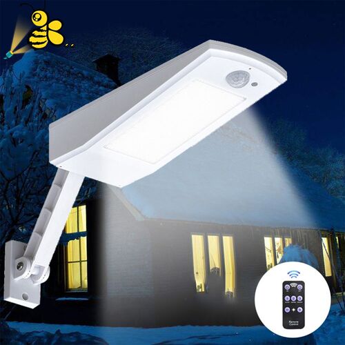 1000LM Solar Light PIR Motion Sensor 66 LED Wall Lamp With R