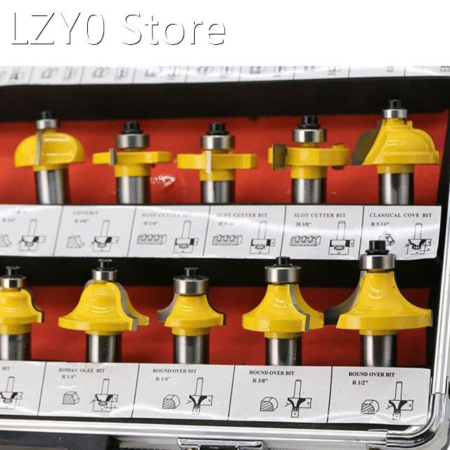 35 pcs/set 1/2 Shank Woodworking Cutter Trimming Forming Mi