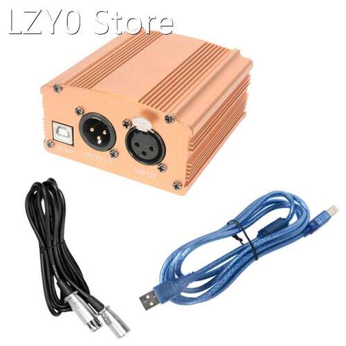 K1KF Portable 48V USB Phantom Power USB Cable XLR Microphone