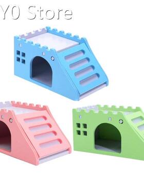 2022 New Hamster Wood House Ladder Platform Habitat Decor Ch