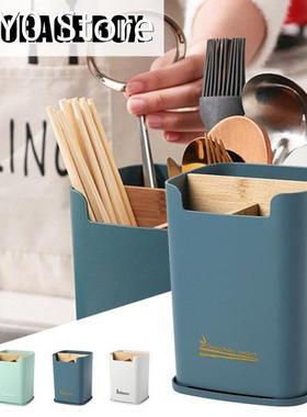 Tableware Storage Case for Kitchen 3 Cells Drainable Dishwar