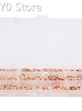 300pcs Portable Red Copper Gasket Metal Washers Hardware Par