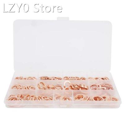 300pcs Portable Red Copper Gasket Metal Washers Hardware Par