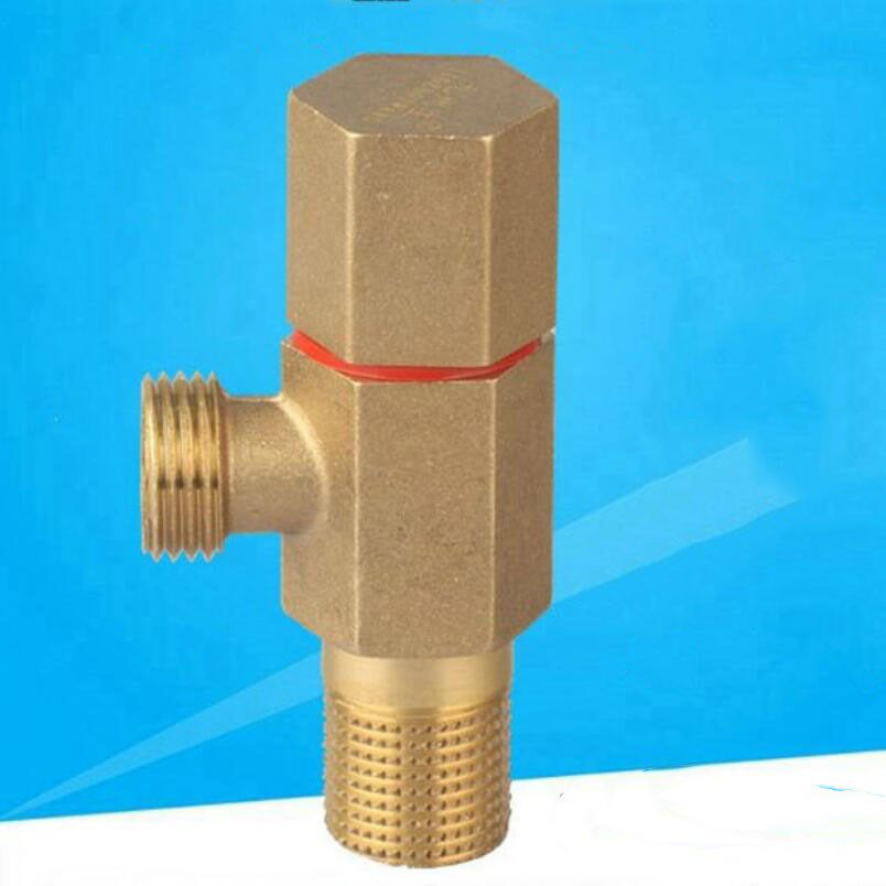 Hexagonal Handle  Copper Triangle Valve Toilet Tee Full Cop