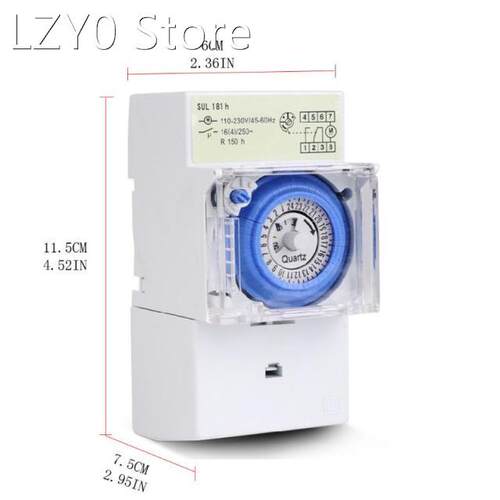 SUL181H Mechanical Timer Switch 220V 16A Quartz Motor Drive