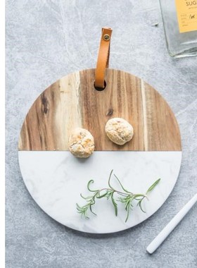 Bread plate marble chopping board walnut splicing western di