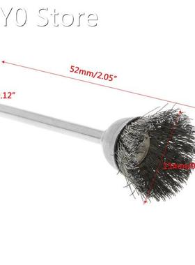 3Pcs Steel Wire Wheel Brush Head Abrasive Deburring Drilling