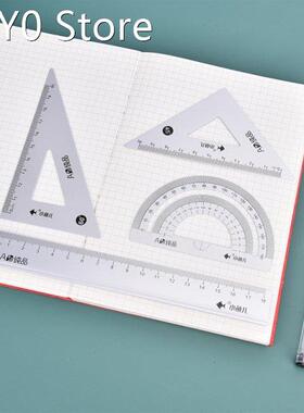 4Pcs Metal Ruler Stationery Set Aluminum Alloy Multifunction