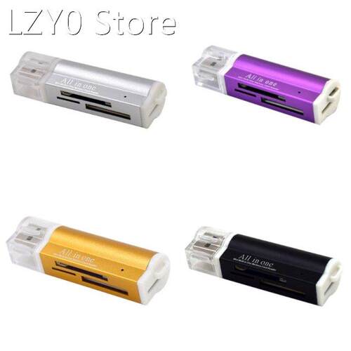 Metal Aluminum Alloy High Speed 2.0 Four-in-One Card Reader