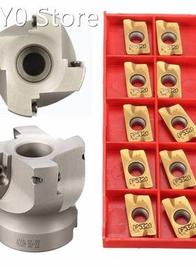 1Set 50mm BAP400R-50-22 Face End Mill Cutter 4 Flute Precisi