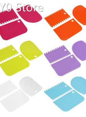 3Pcs Cream Smooth Cake Spatula Baking Pastry Tools Dough Scr