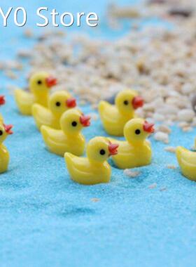 10Pieces Flat Back Resin Cabochon Yellow Duck DIY Decoration