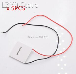 5Pcs TEC1-12706 40x40mm Thermoelectric Cooler Peltier Plate