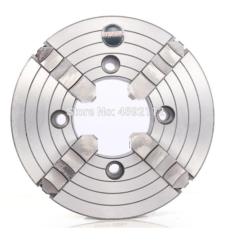 100mm 4 jaw 4" lathe chuck independent reversible jaw sano k