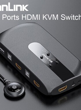 Unnlink 4 Ports HDMI KVM Switch with Extender 4K 1080P Shar