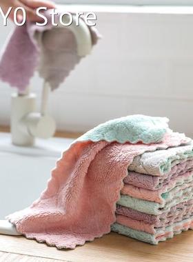 8pcs/lot Absorbent Microfiber Kitchen Dish Cloth Thicker Sco