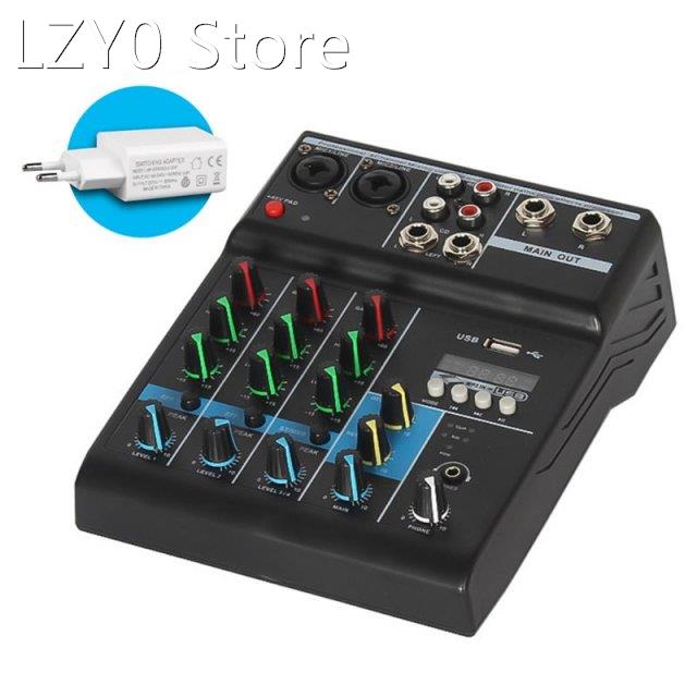 Professional Mixer 4 Channels Bluetooth Sound Mixing Console