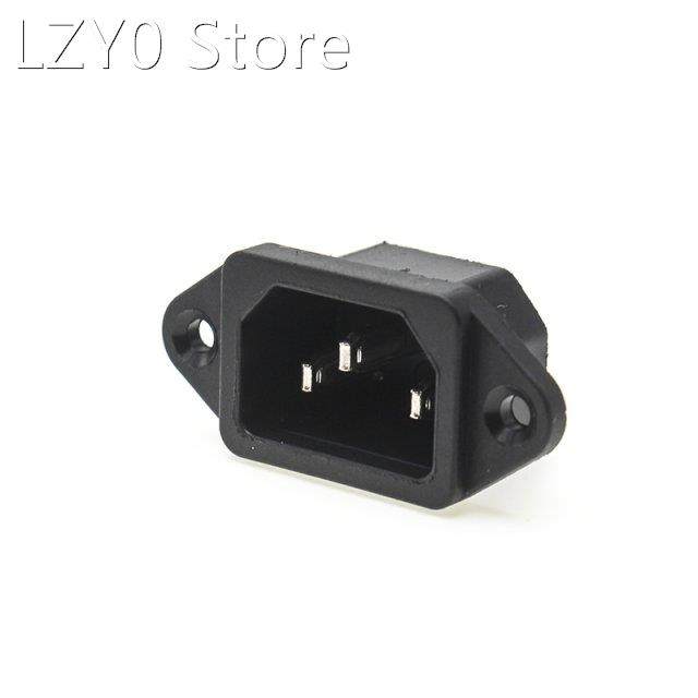 5 pcs/lot AC 3 Pin Male Plug Panel Power Inlet Sockets 250V