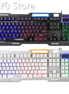 RGB Mechanical Gaming USB Wired Keyboard Mobile Phone Bracke