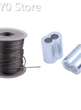 Hoisting Lifting 7X7 1mm Dia Stainless Steel Flexible Wire R