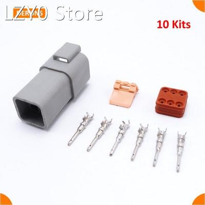 New Brand 10Kits Male 6 Pin/Way Deutsch Car Boat Waterproof