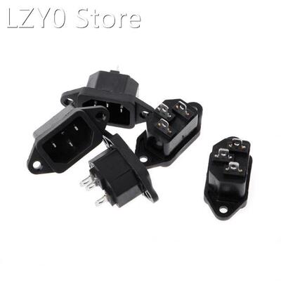 5 Pcs/set 3P IEC 320 C14 Male Plug Panel Power Inlet Sockets
