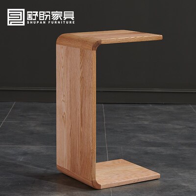 Scandinavian Japanese black walnut wood side oak bed table c