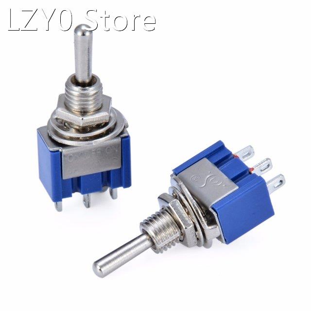 10pcs Dark Blue 3-Position SPST Latching Switch Toggle