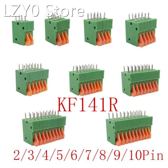 5/10Pcs KF141R 2.54mm 2/3/4/5/6/7/8/9/10 Pin Right Angle PCB