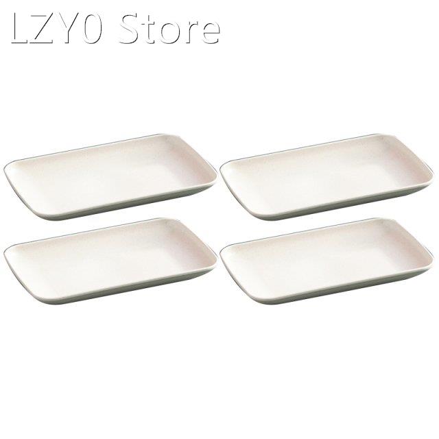 2022 New Wheat Straw Square Home Dining Plate Dessert Pasta