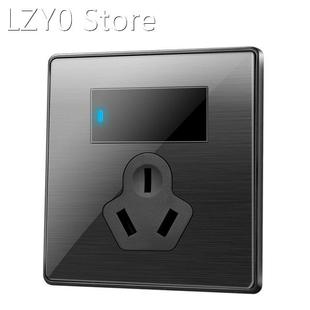 Standard 1 Gang power plug pop socket 16A wall Black stainle