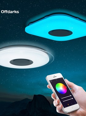 Offdarks Modern LED Ceiling Light Bluetooth Speaker with Rem