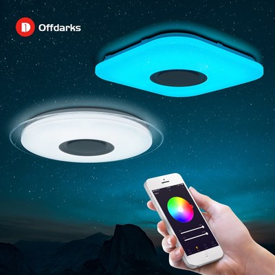 Offdarks Modern LED Ceiling Light Bluetooth Speaker with Rem