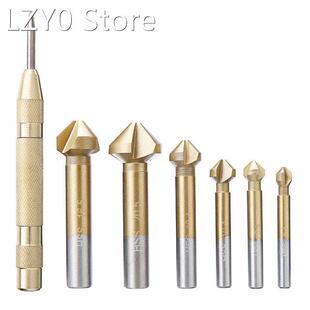 6pcs 3 Flutes 90 Degree HSS Chamfer Chamfering Cutter End Mi
