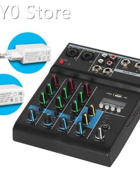 Professional Audio Mixer 4 Channels Bluetooth-compatible Sou