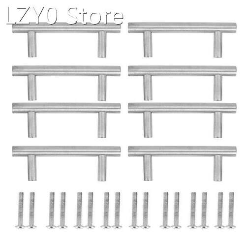 8pcs Stainless Steel T-Bar Handle Home Furniture Hardware fo