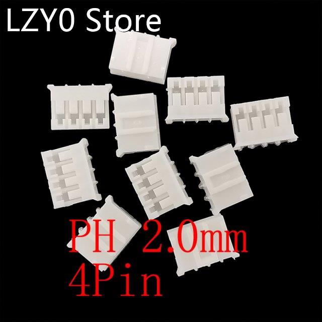 50Pcs/lot White JST PH 2.0mm 4Pin Female Socket Plastic Hous