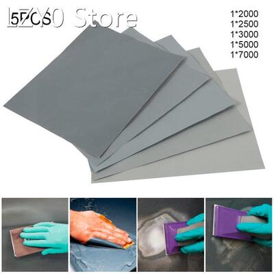 Newest 5 Pieces Sandpaper Set 2000 2500 3000 5000 7000 Grit