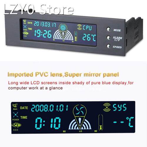 5.25 inch PC Computer Fan Controller Desktop Front Panel CPU