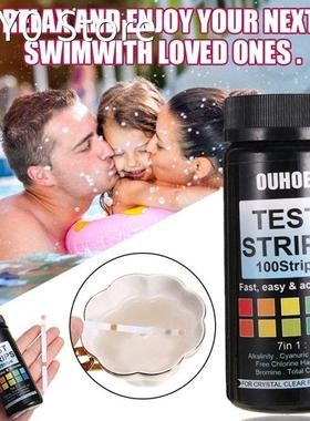 100pcs 7 In 1 Test Strips PH KH GH NO2 NO3 Bromine Chlorine