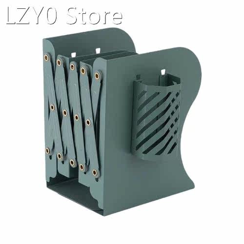 K1KF Metal Adjustable Bookends Pattern Engraved Book Stands