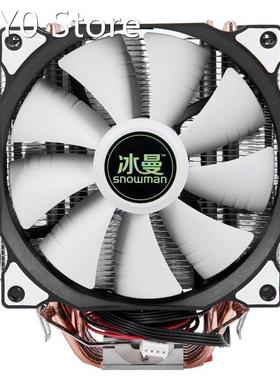 SNOWMAN 4PIN CPU cooler 6 heatpipe Double fans cooling fan L