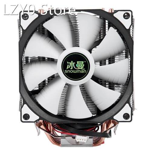 SNOWMAN 4PIN CPU cooler 6 heatpipe Double fans cooling fan L
