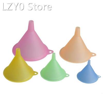 5pcs 5 Size Liquid Oil Funnel Variety Kit Colorful Plastic F