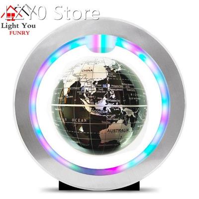 Seven color lamp Magnetic Levitation Floating Globe World Ma