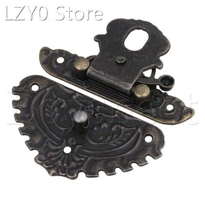 69 x 59mm Antique Jewelry Wooden Box Toggle Latch Buckles Br