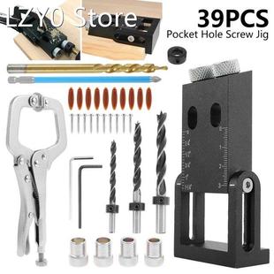 Bits Drill Locator Hole Jig Pocket Oblique Woodworking